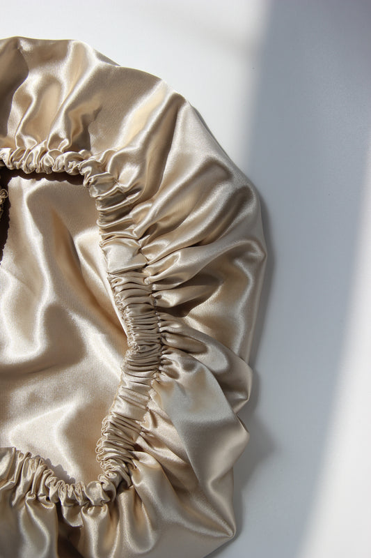 Champagne Mami Satin Cap